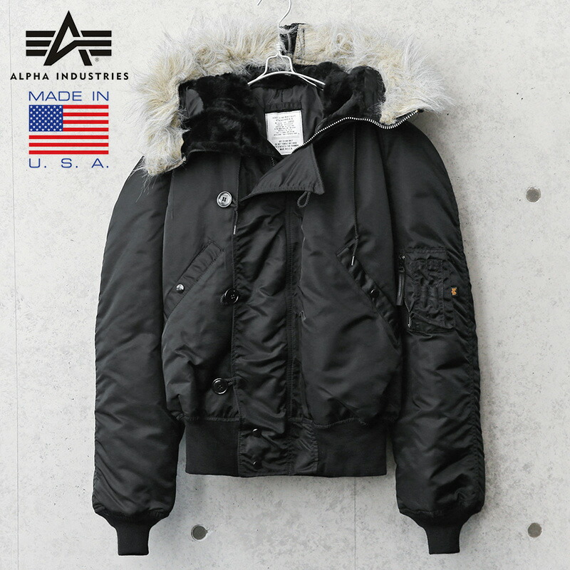 楽天市場】ALPHA アルファ MADE IN USA N-2B フライトジャケット BLACK