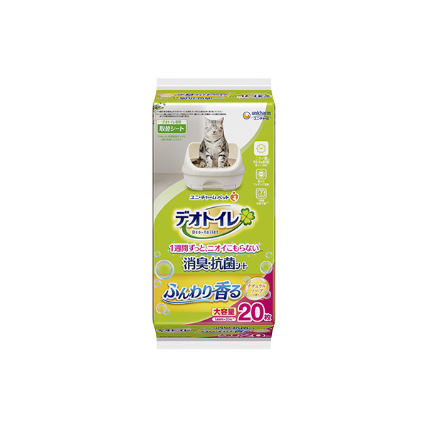 デオトイレ ふんわり香る 消臭・抗菌シート ナチュラルソープの香り