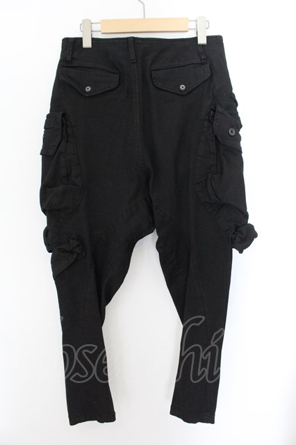 JULIUS / 10.5oz ストレッチガスマスクカーゴパンツ 1 ブラック O-24