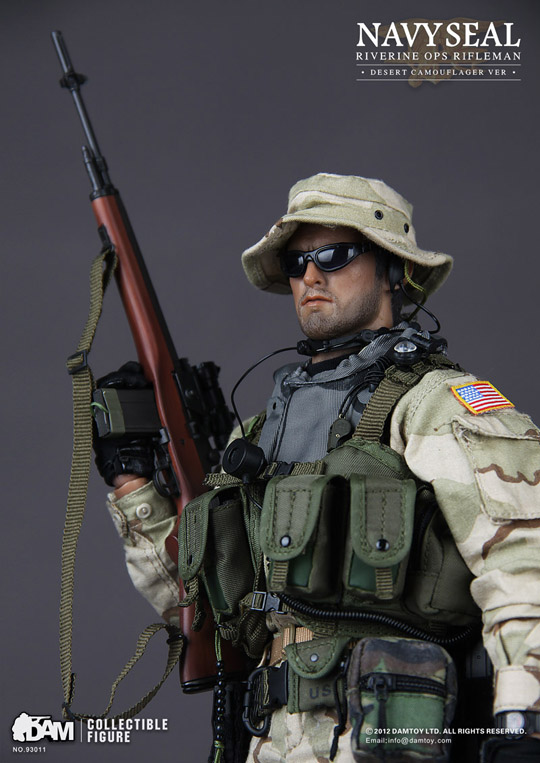 NAVY SEAL RIVERINE OPS RIFLEMAN (DESERT CAMOUFLAGE VERSION) Dam