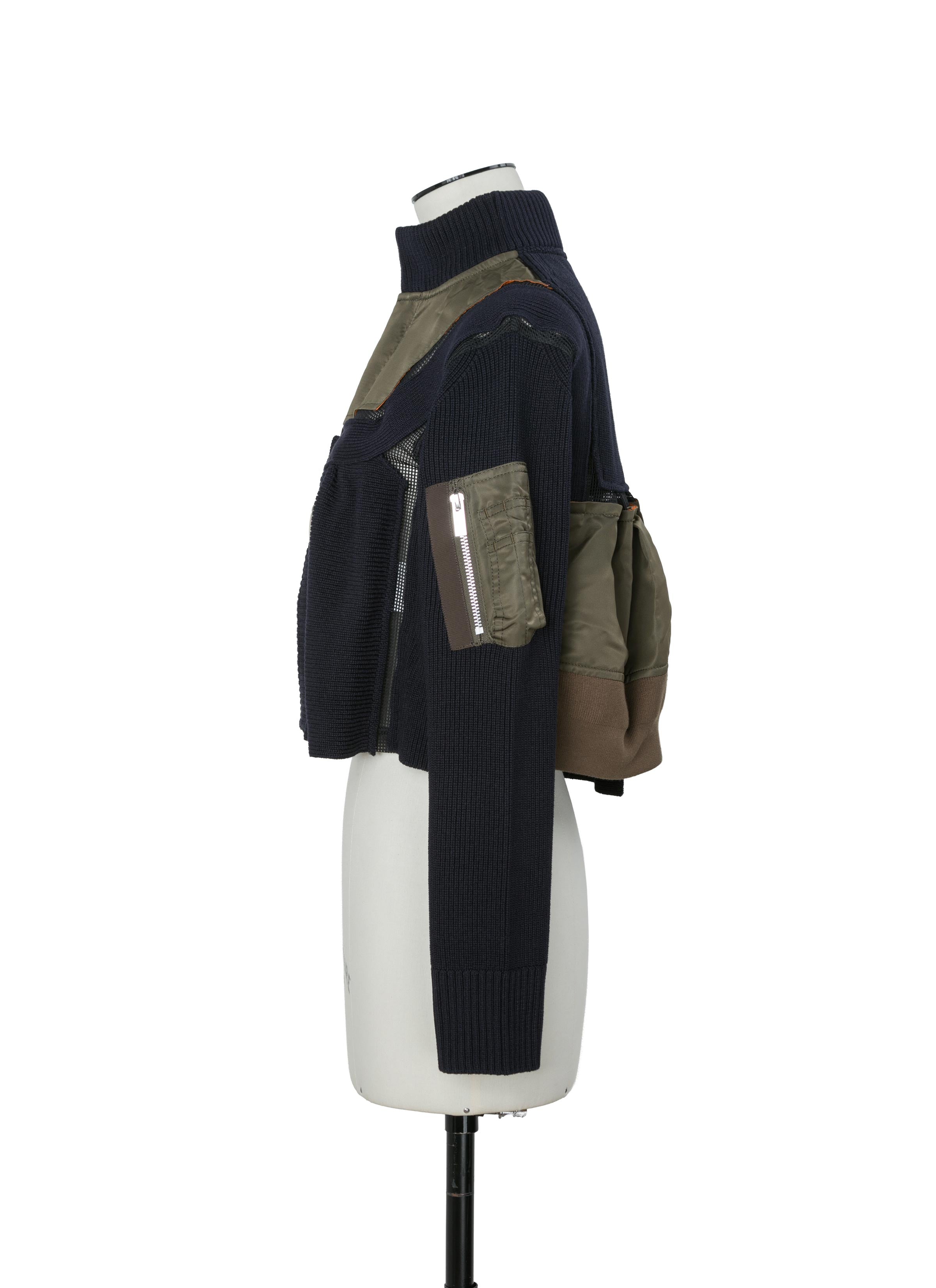 Nylon Twill x Knit Blouson | sacai Official Store サカイ オフィシャル