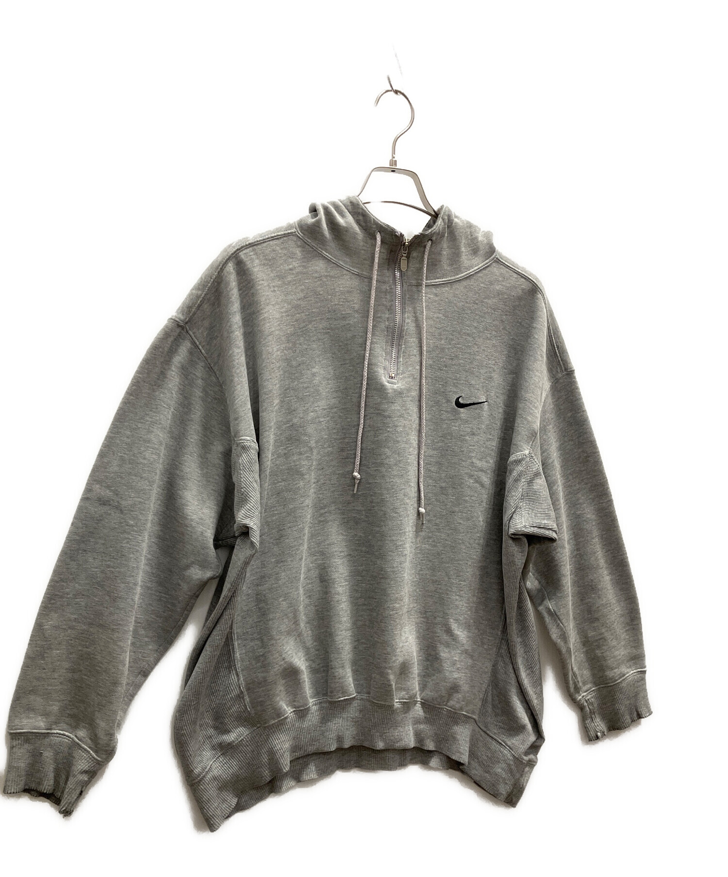 中古・古着通販】NIKE (ナイキ) 銀タグハーフジップパーカー グレー