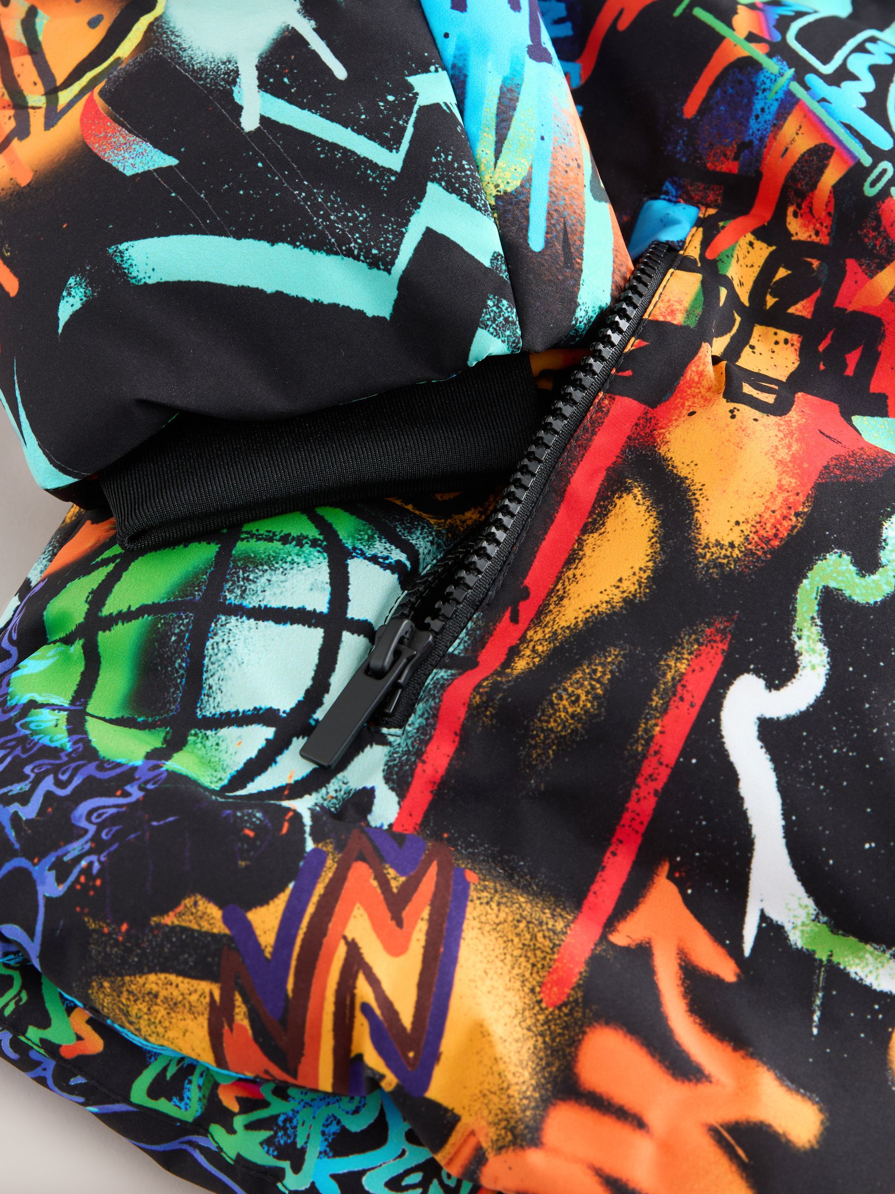 Buy Multicoloured Graffiti Shower Resistant Microfleece Lined