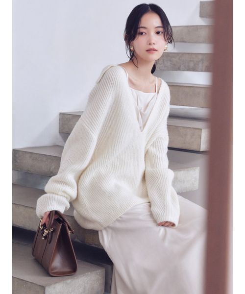 SNIDEL（スナイデル） ワンピース キーネックニットセットキャミ