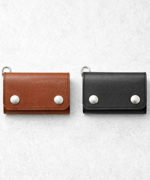 8 財布 栃木レザー トラッカーウォレット Wフラップショート メンズ