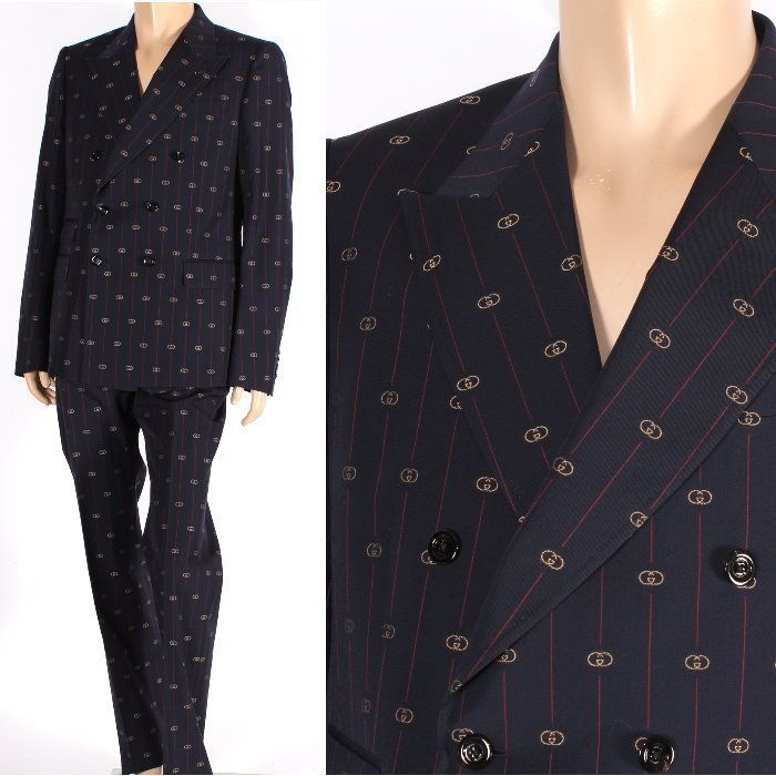 お値下げ！】 グッチ GUCCI インターロッキングG ストライプ ウール