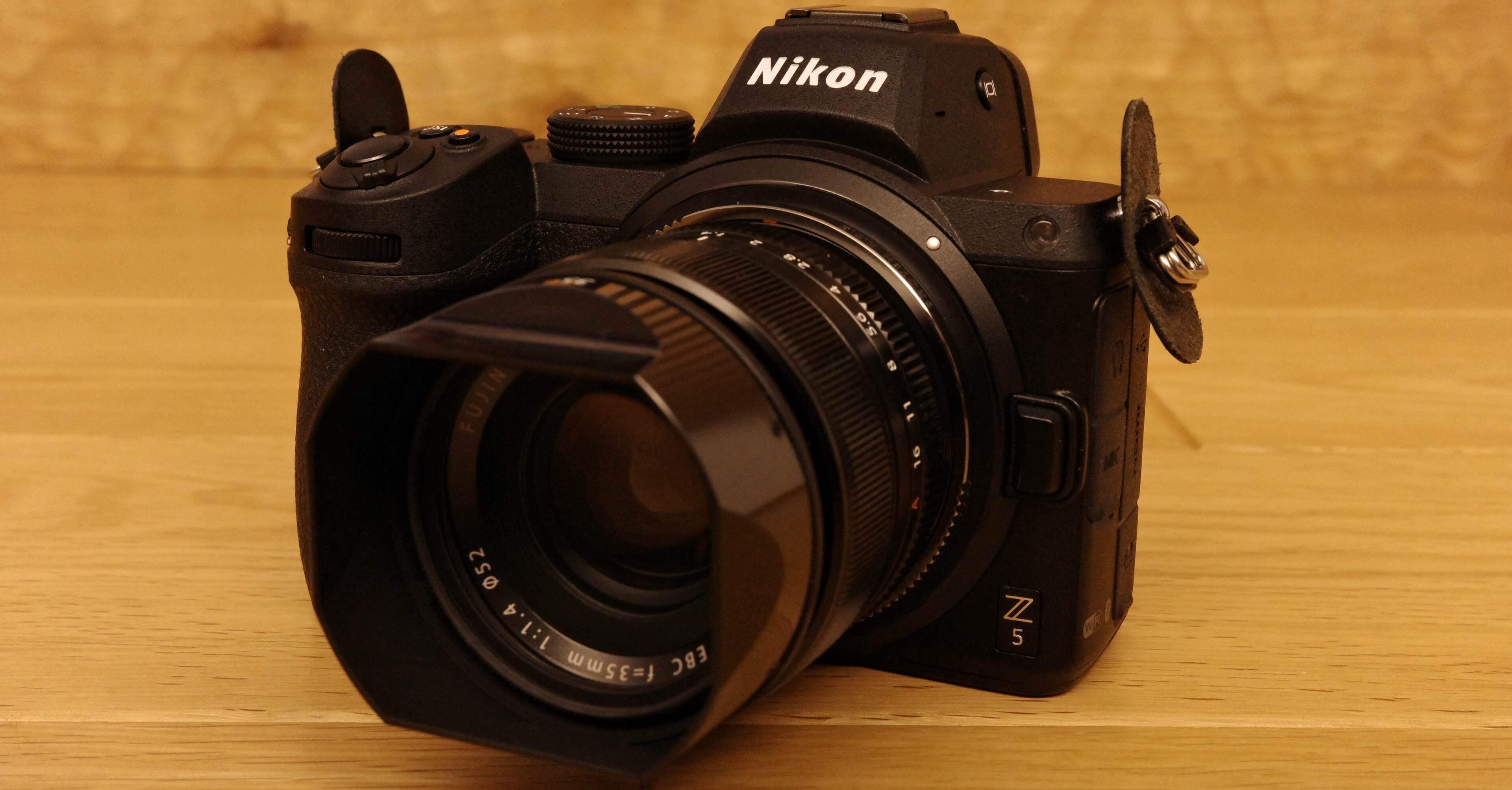 NikonのボディにFUJIのレンズを装着｜桜橋