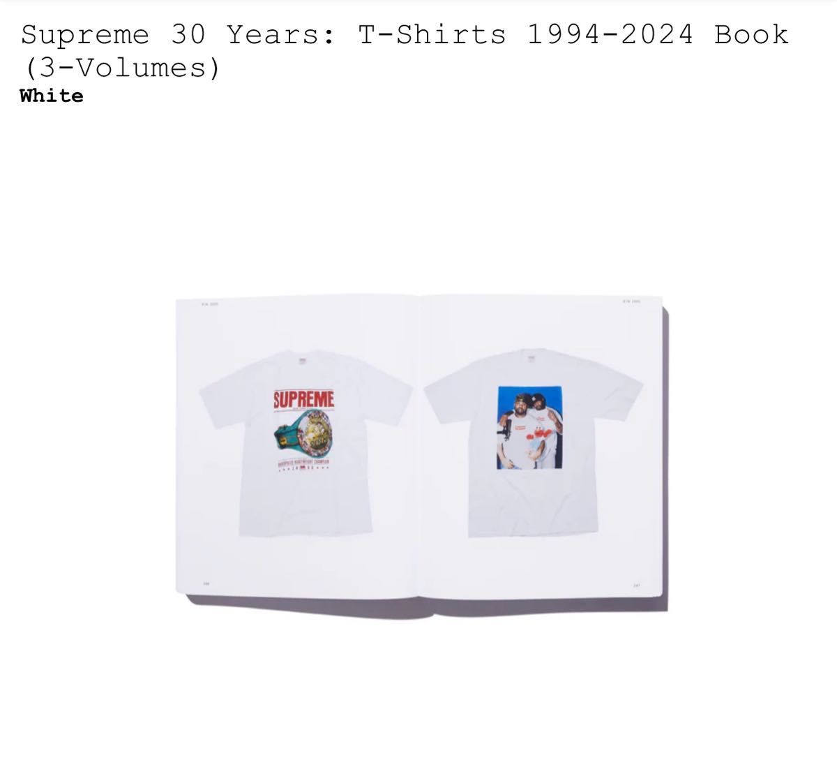 Supreme 30 Years T-Shirts 1994-2024 Book｜Yahoo!フリマ（旧PayPay
