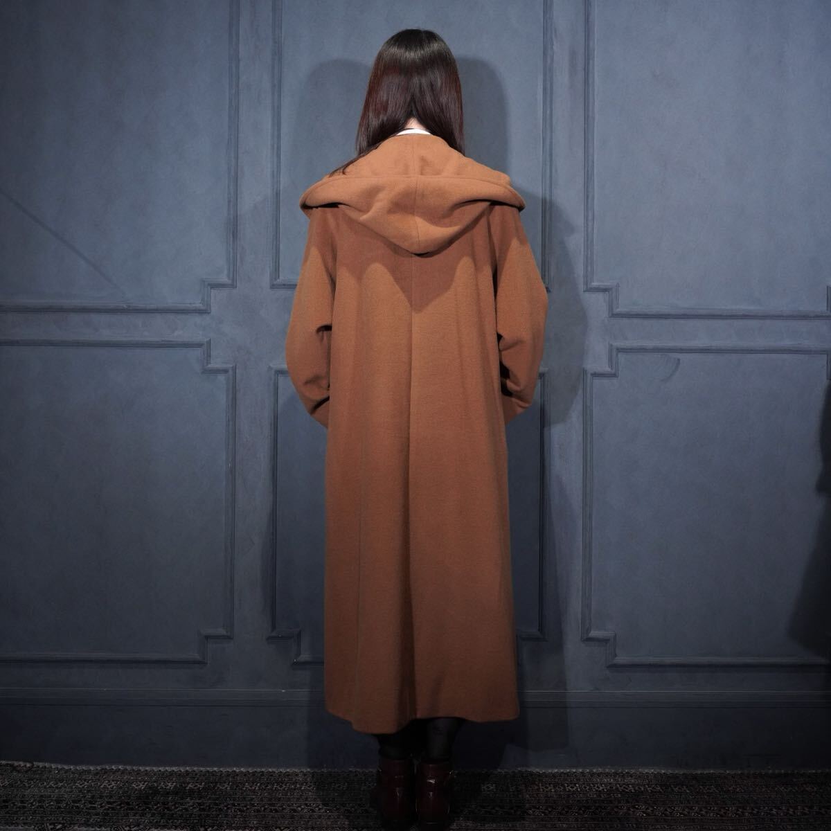 Burberrys CASHMERE BREND WOOL BIG HOODIE DOUBLE LONG COAT