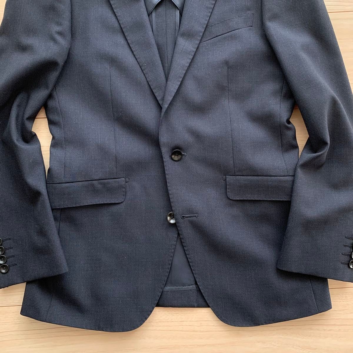 SUIT SELECT スリーピース スーツ ネイビー チェック｜Yahoo!フリマ