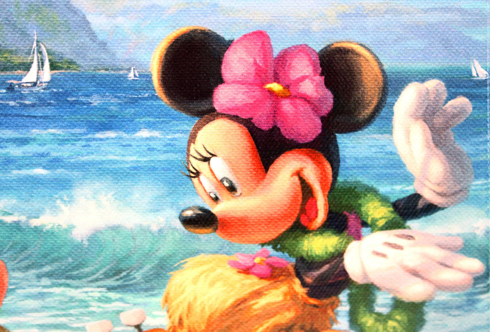 ディズニー絵画 トーマス キンケード ミッキー&ミニー/イン ハワイ