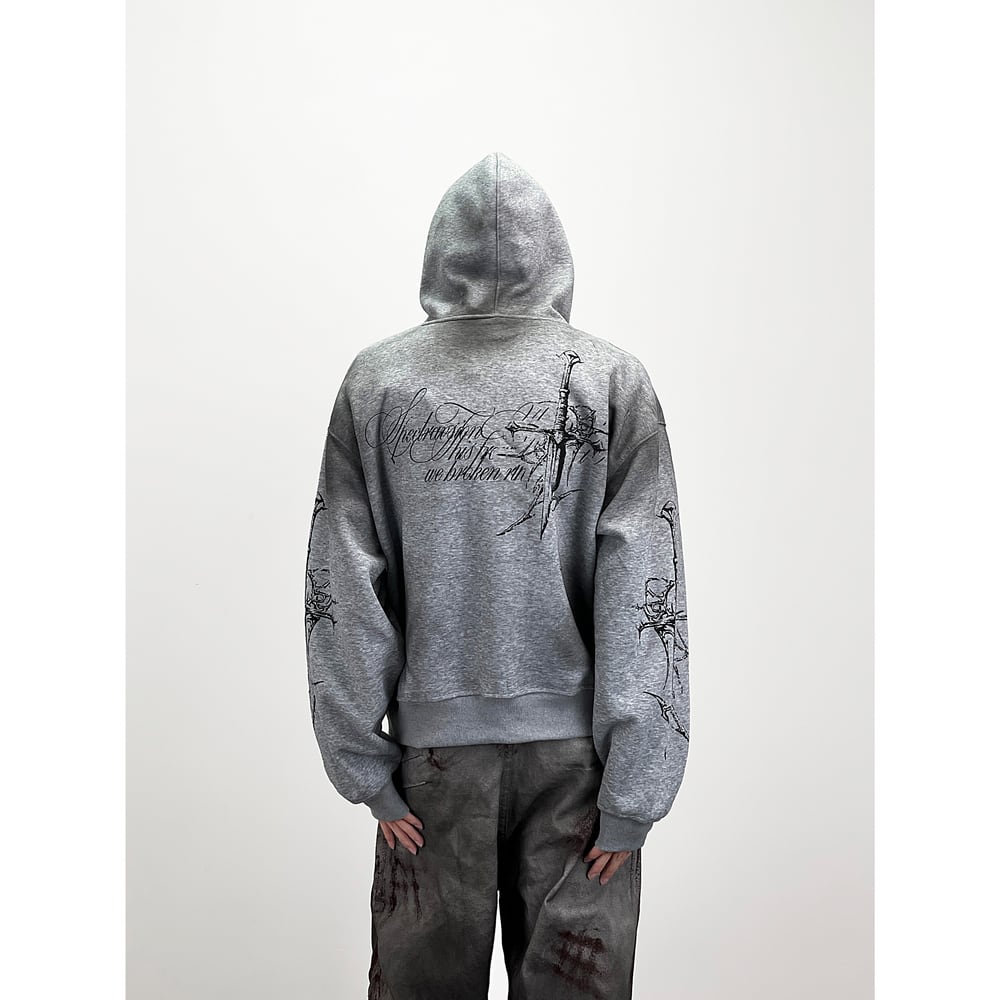 VINTAGE ストリート 汚れ加工クロス ジップパーカー T1854 | wshot