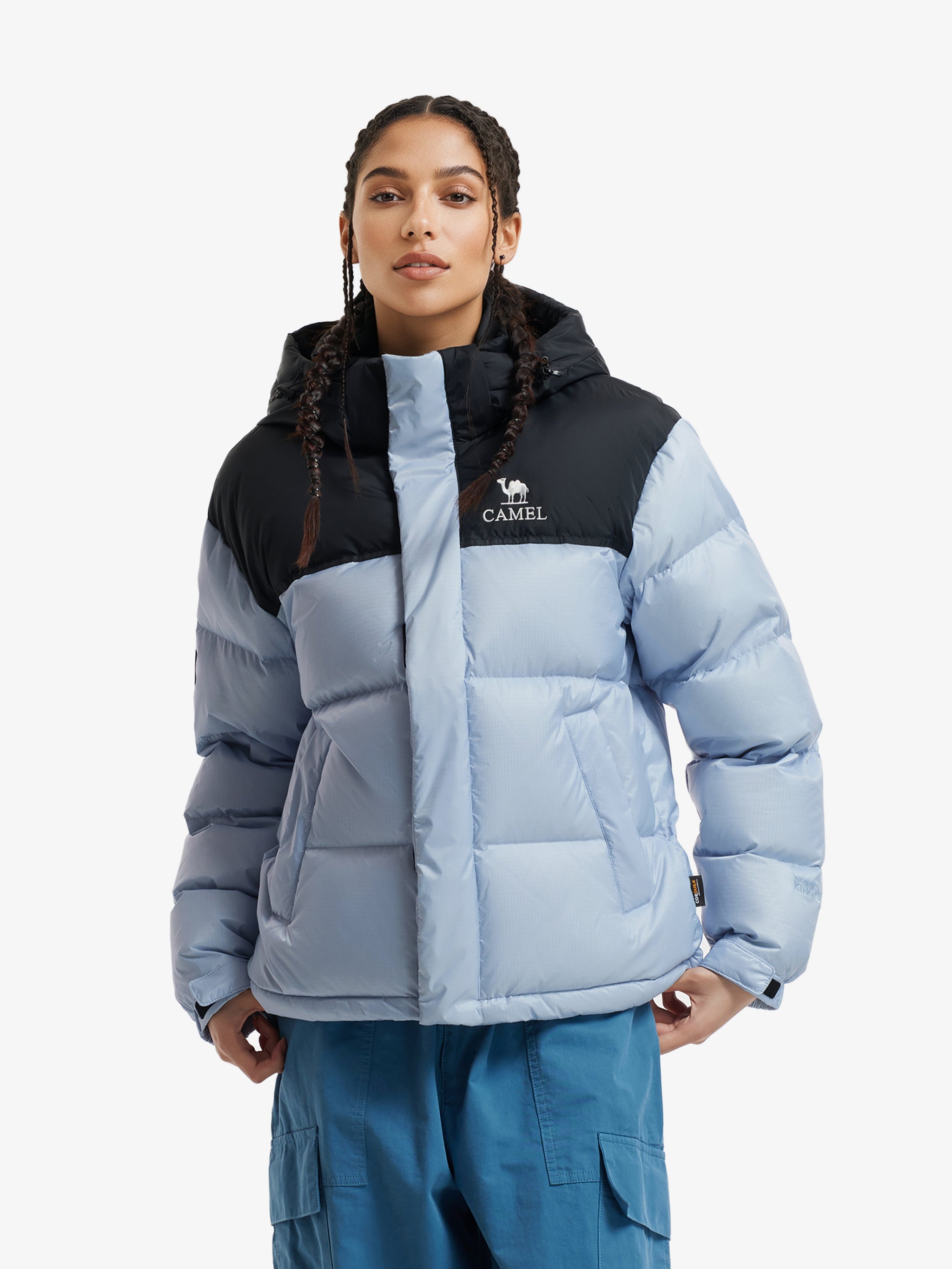 Camel Cordura® Paneled Puffer Down Jacket – camel outdoor