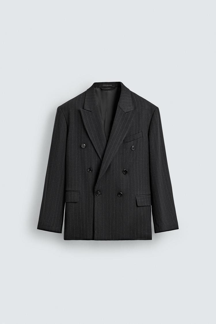 ZARA】ダブルブレスト ストライプ柄スーツブレザー 5954/549 (ZARA