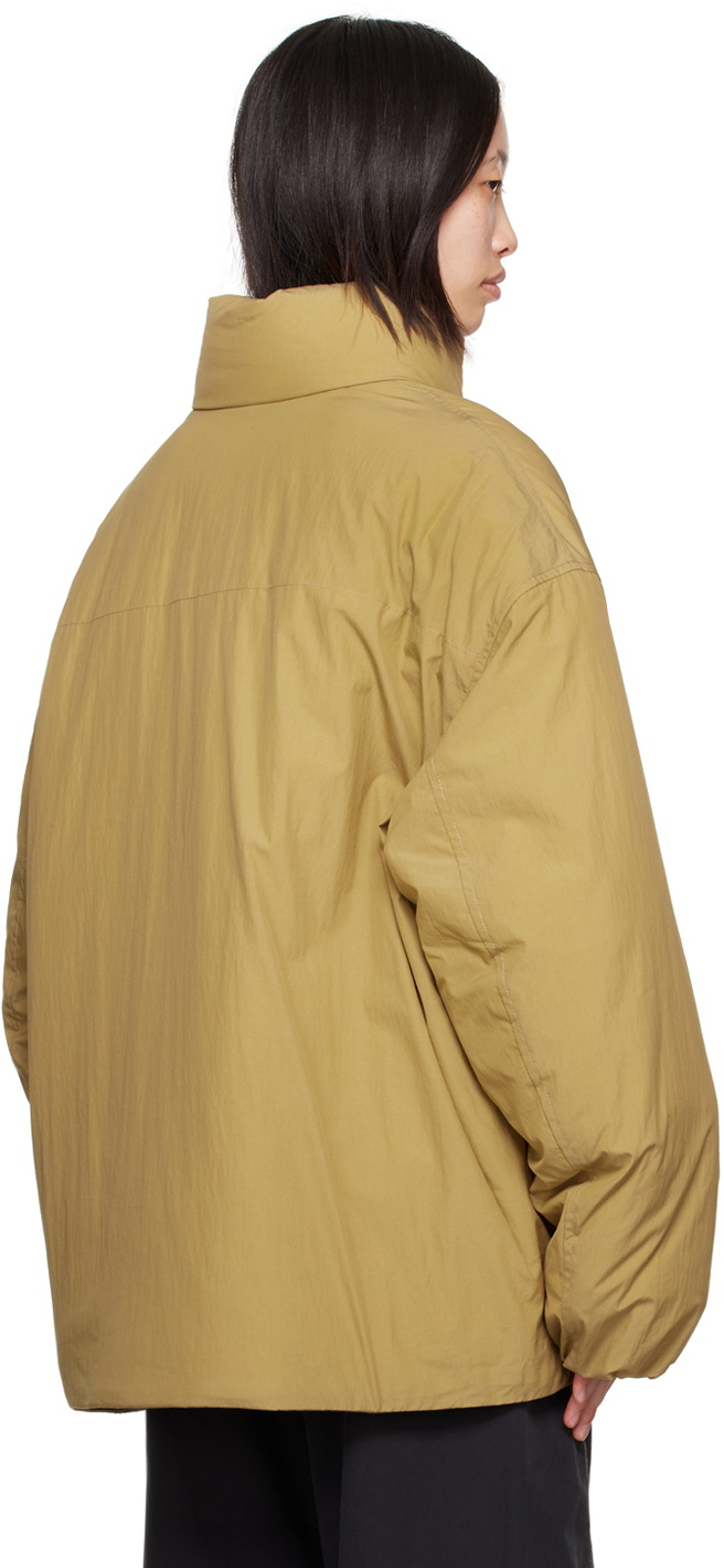 LEMAIRE Khaki Stand Collar Puffer Jacket Lemaire
