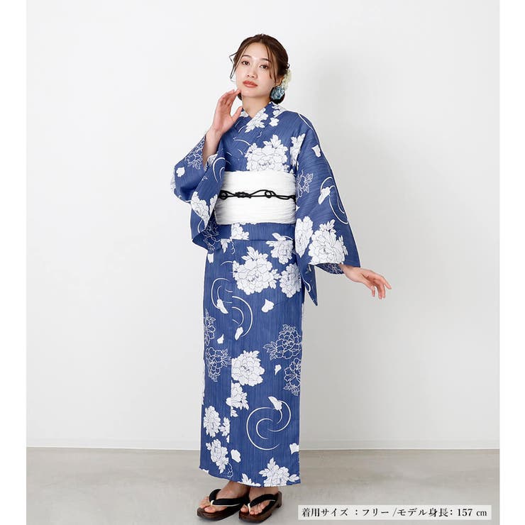 浴衣 レディース 綿麻[品番：NNCW0004053]｜Ainokajitsu（アイノカジツ
