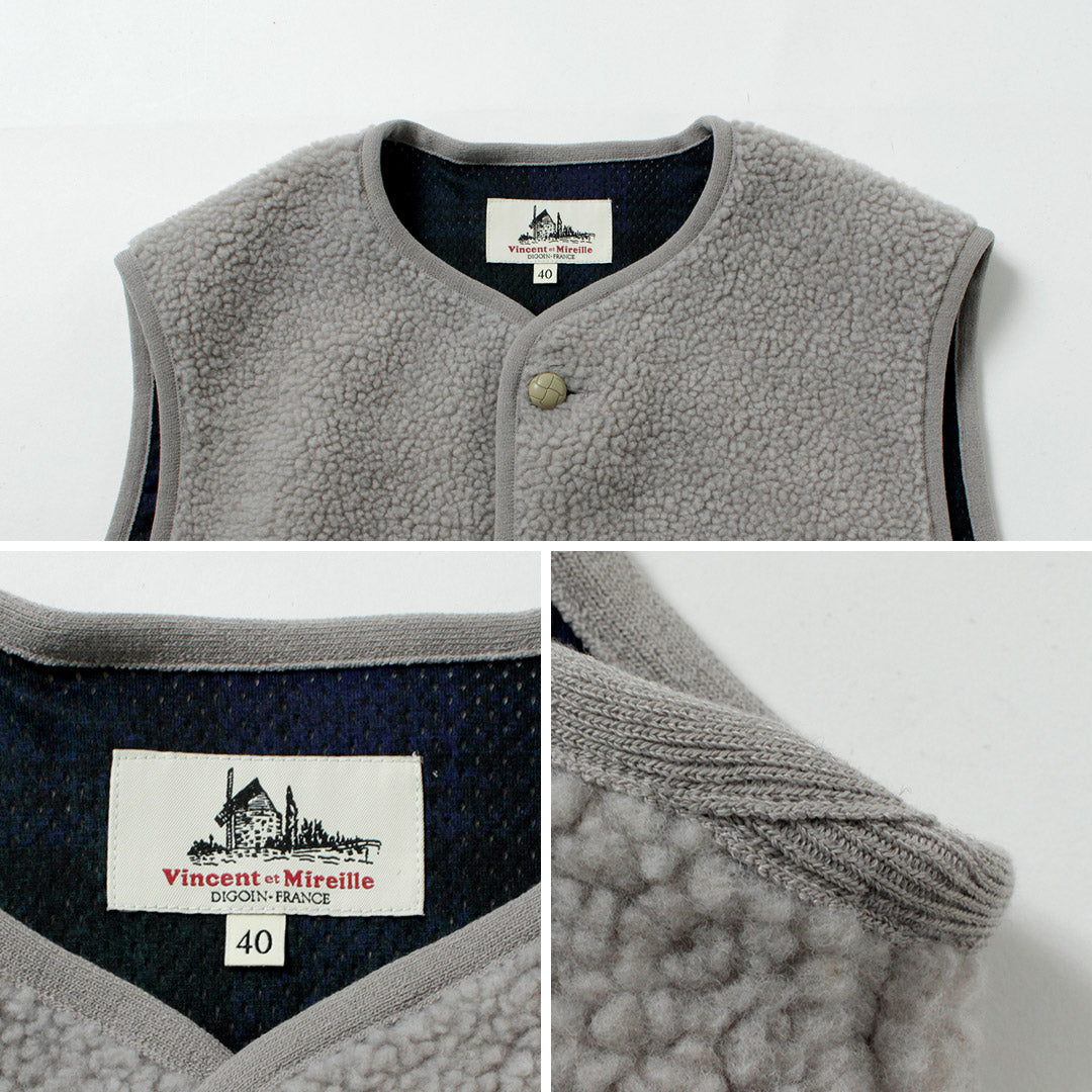 VINCENT ET MIREILLE（ヴァンソン エ ミレイユ） ボアベスト ソリッド