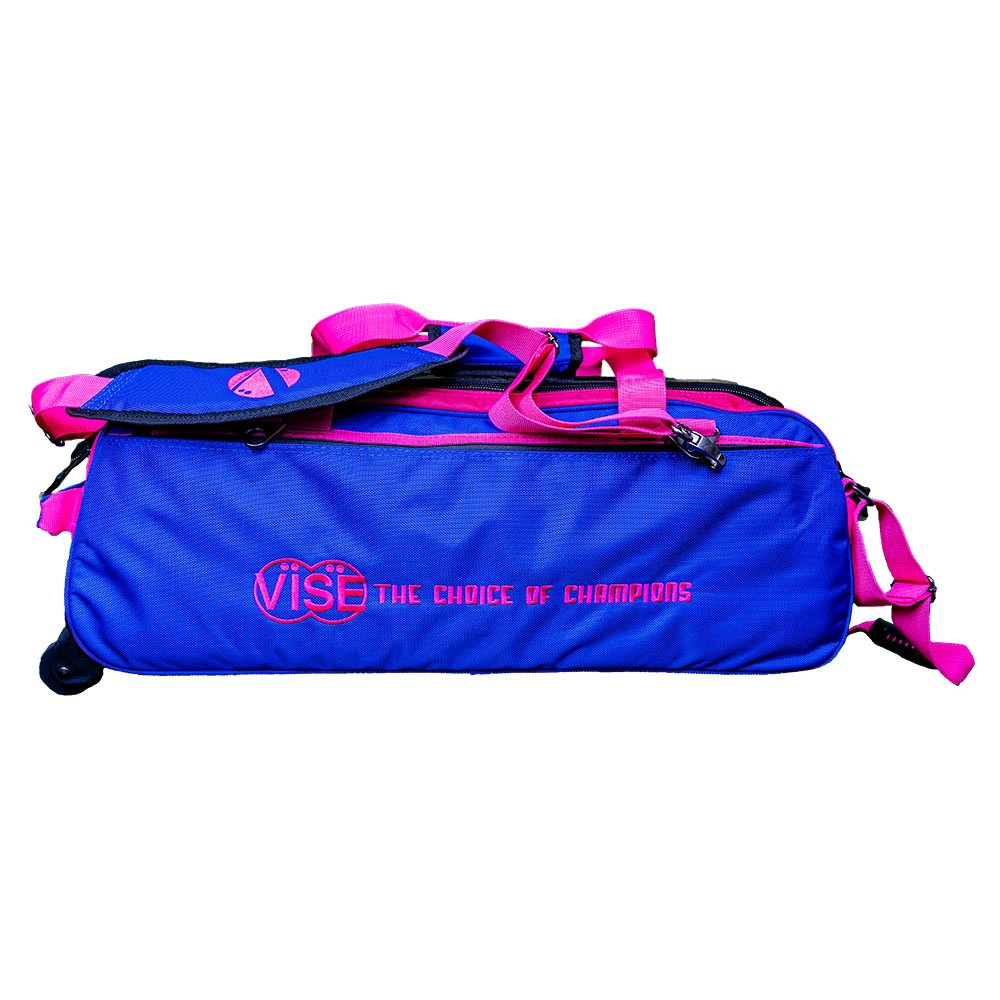 Vise 3 Ball Tote Roller Bowling Bag - Blue/Pink FREE SHIPPING