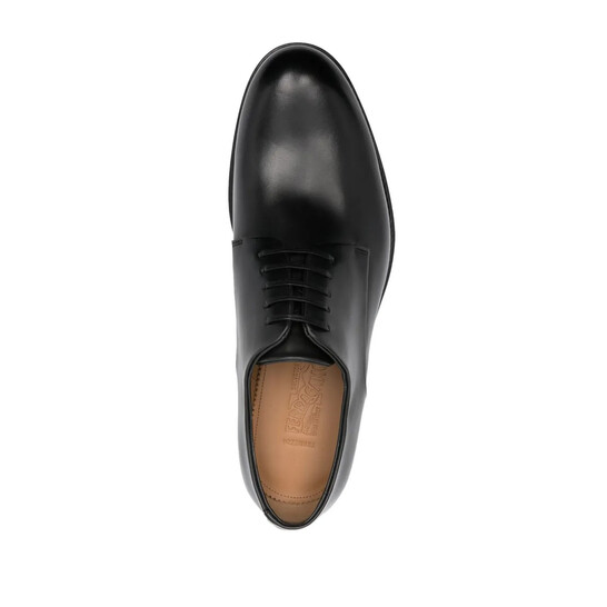 Ferragamo Tramezza Leather Derby Shoes, Size 5.5 EEE 021695 762369