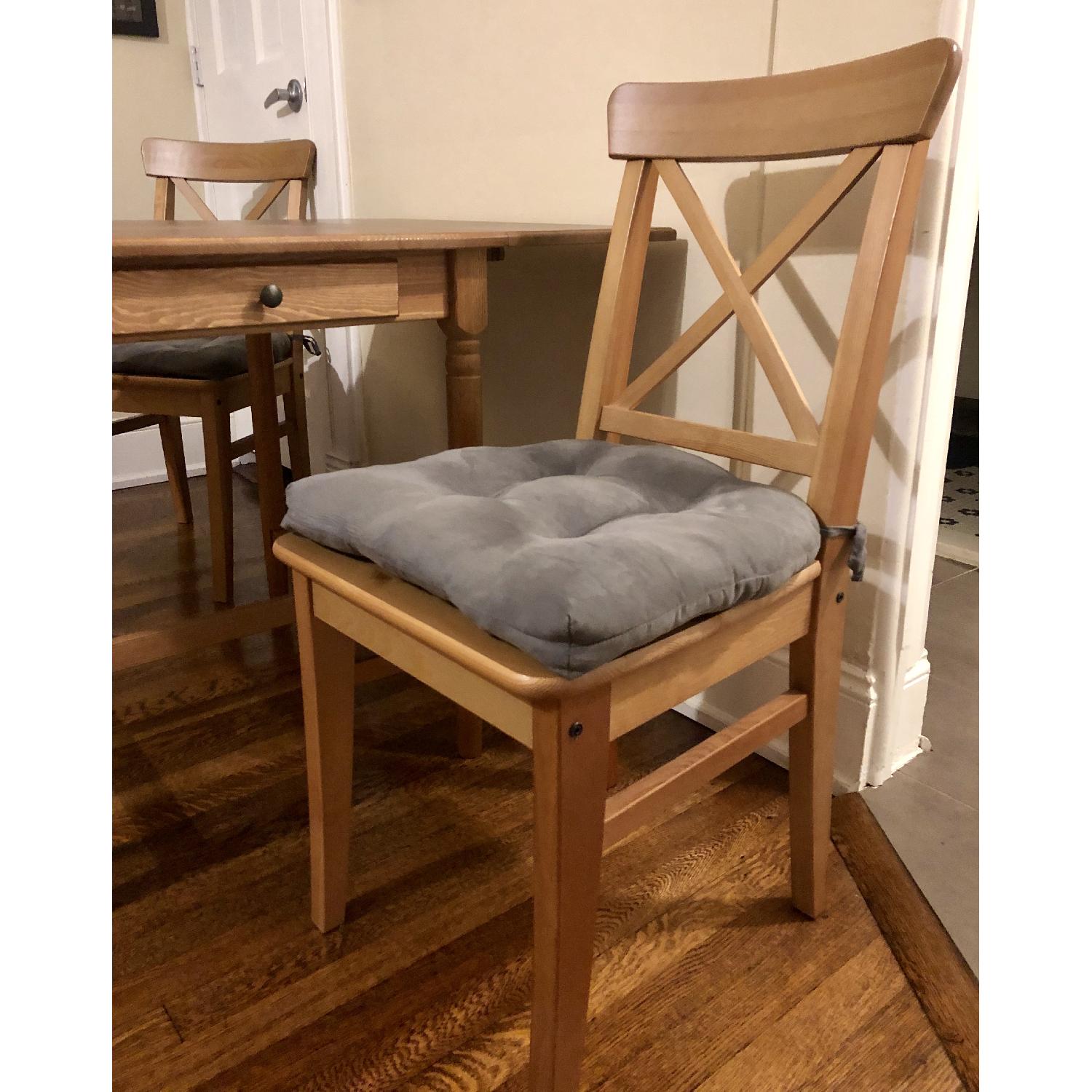 Ikea Ingatorp Drop-leaf Table w/ 2 Chairs - AptDeco