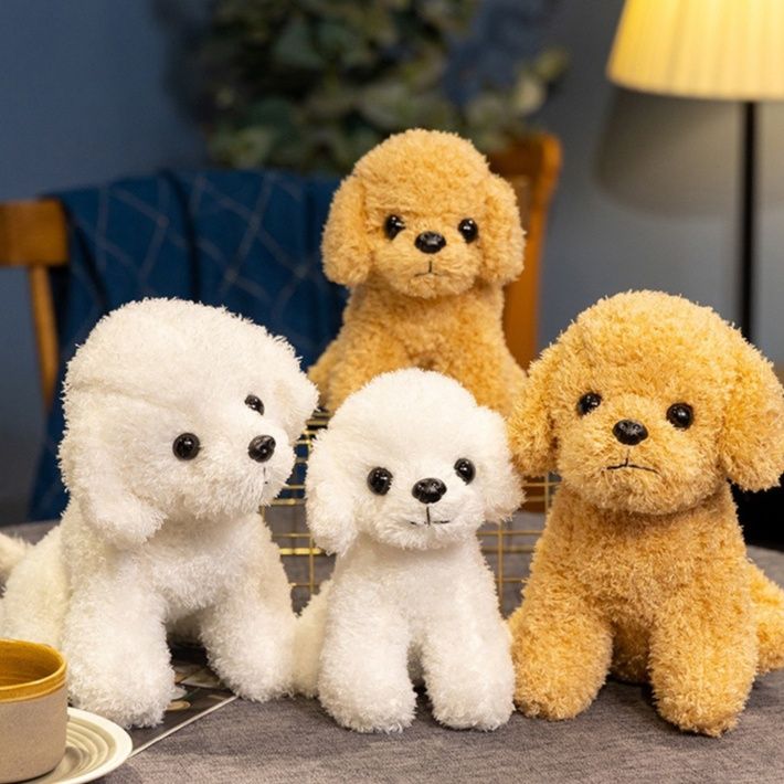 犬 ぬいぐるみ もこもこ立ち姿トイプードル抱き心地最高ぬいぐるみ