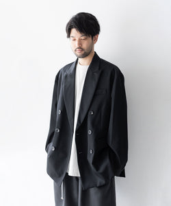 stein / シュタイン】OVERSIZED DOUBLE BREASTED JACKET - BLACK