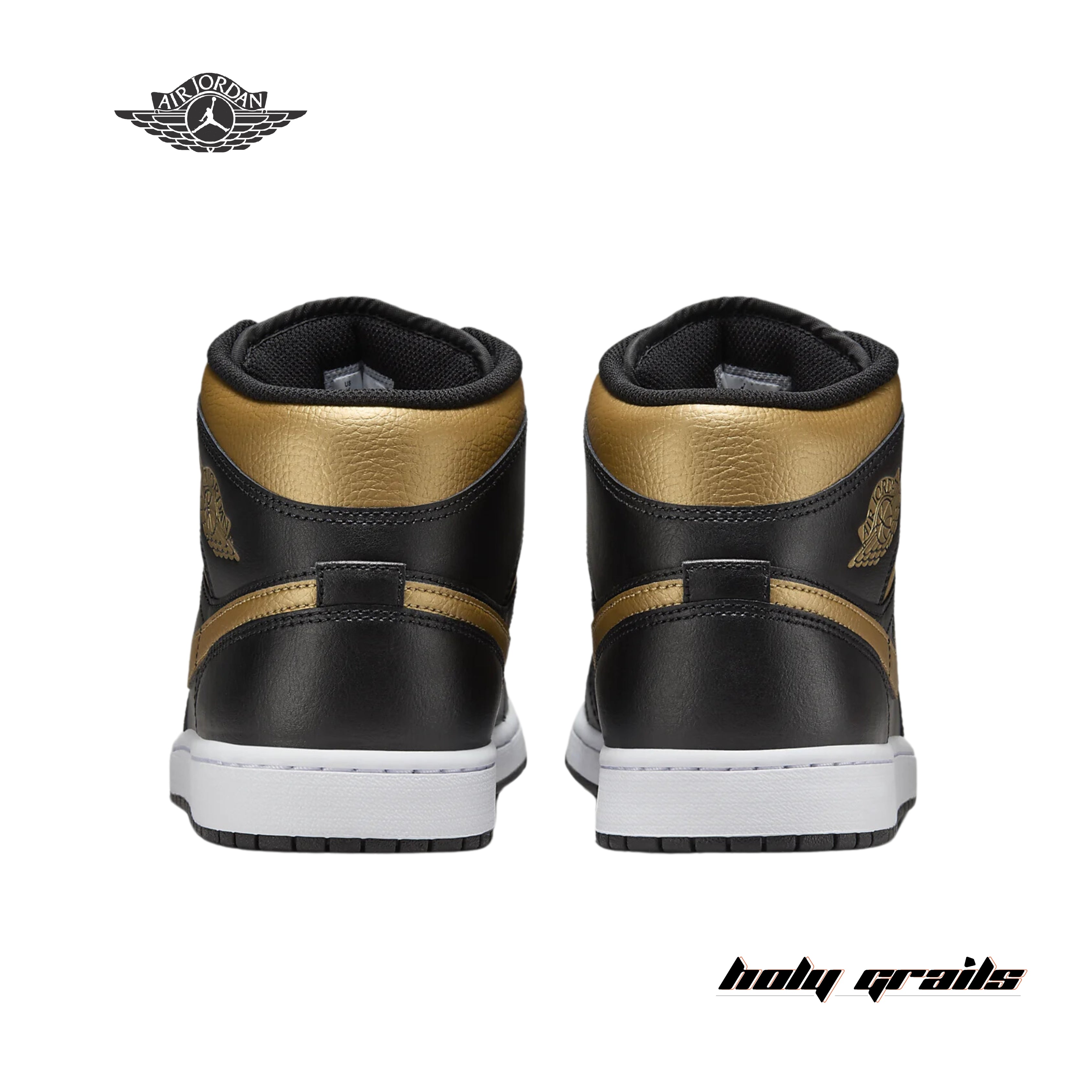 Nike Air Jordan 1 Mid 'Black Metallic Gold' | Holy Grails India