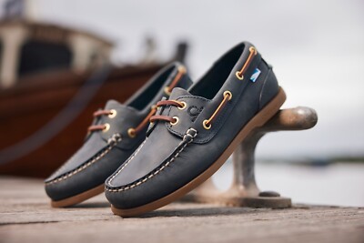Chatham Men's Deck II G2 Boat Shoes Blue - Nubuck Leather - sizes