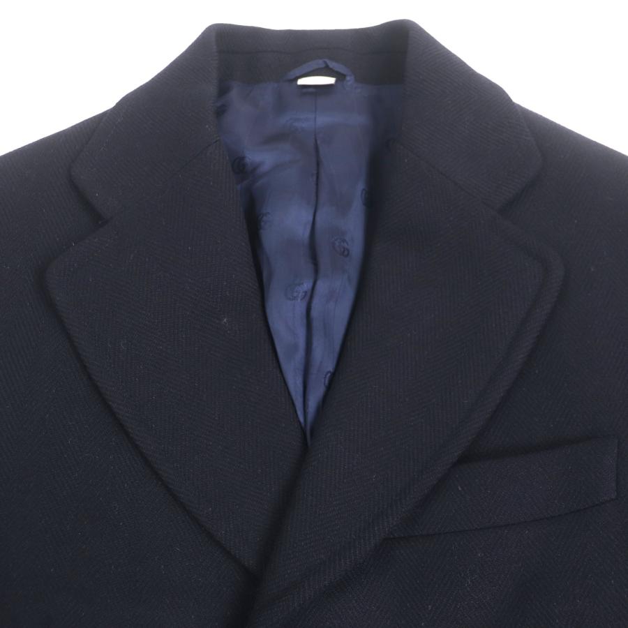 GUCCI（グッチ） 良品▽GUCCI 661210 ウール90% ヘリンボーン柄 ロゴ