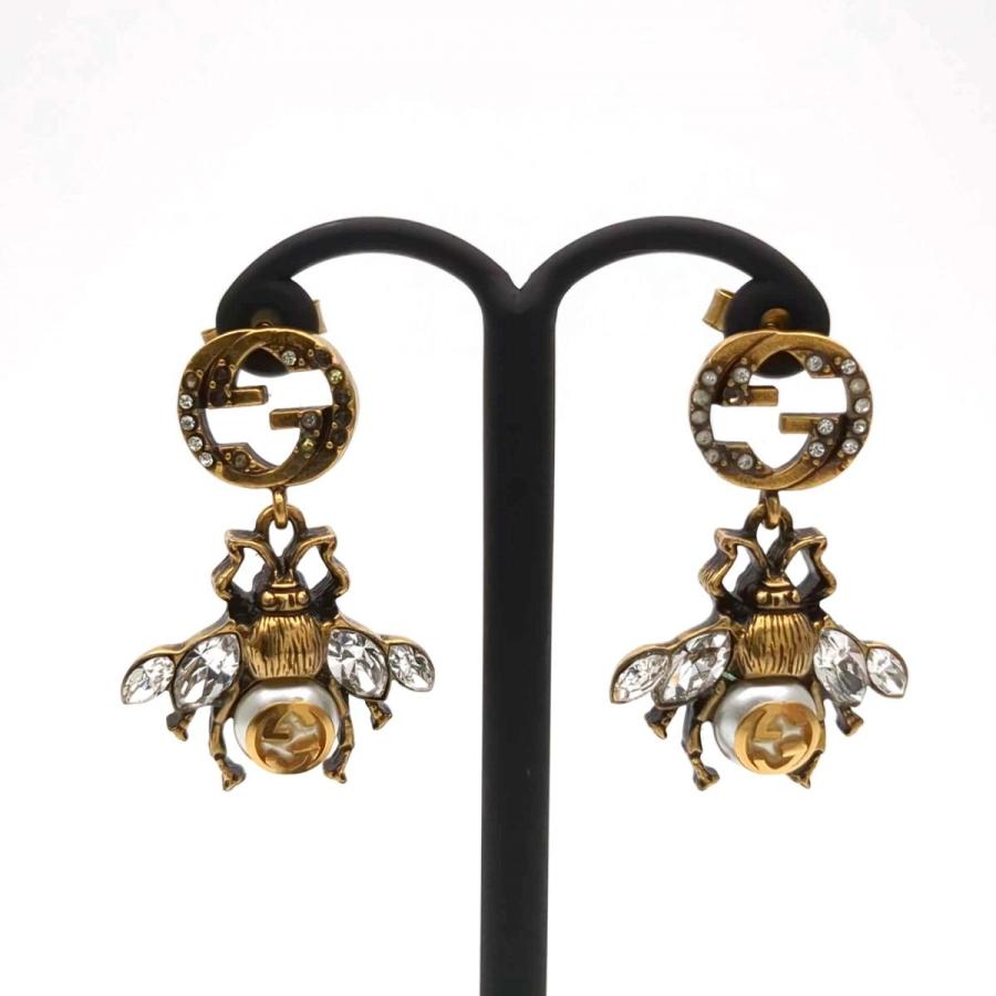 GUCCI（グッチ） ピアス インターロッキングG ビー 蜂型 ゴールド