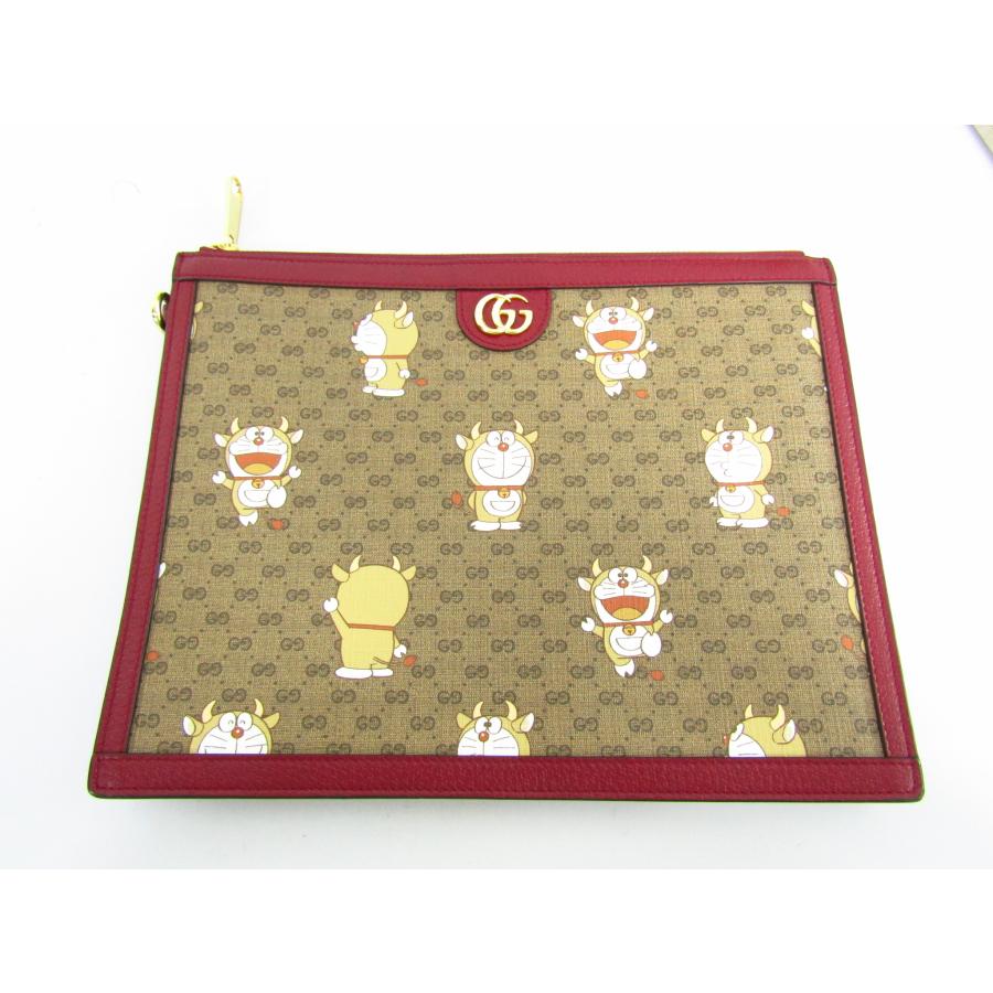 GUCCI（グッチ） ドラえもん コラボ ミニGGスプリーム クラッチバッグ