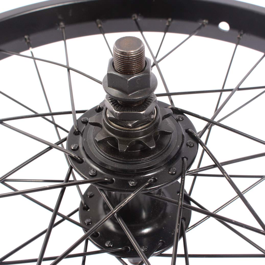 Amazon | KHE 18インチ BMX リアホイール 14mm ブラック アルミニウム