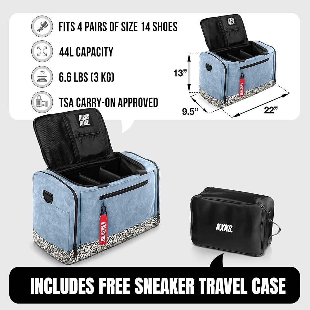 Amazon.com | KXKS. (Kicks Kase) Suede Sneaker Bag & Travel Duffel