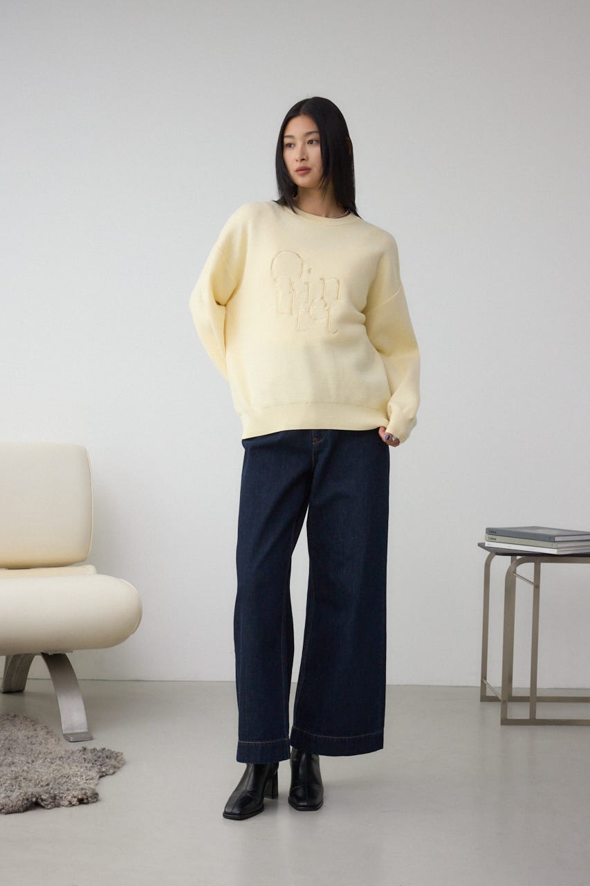 AZUL BY MOUSSY | ロゴ刺繍ニットトップス (ニット ) |SHEL'TTER WEBSTORE