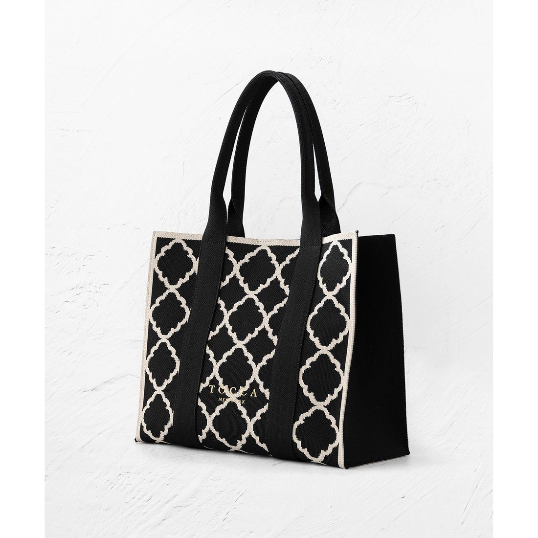 TOCCA 【大人百花掲載】【A4サイズ対応】CHECKER CLOVER KNITBAG