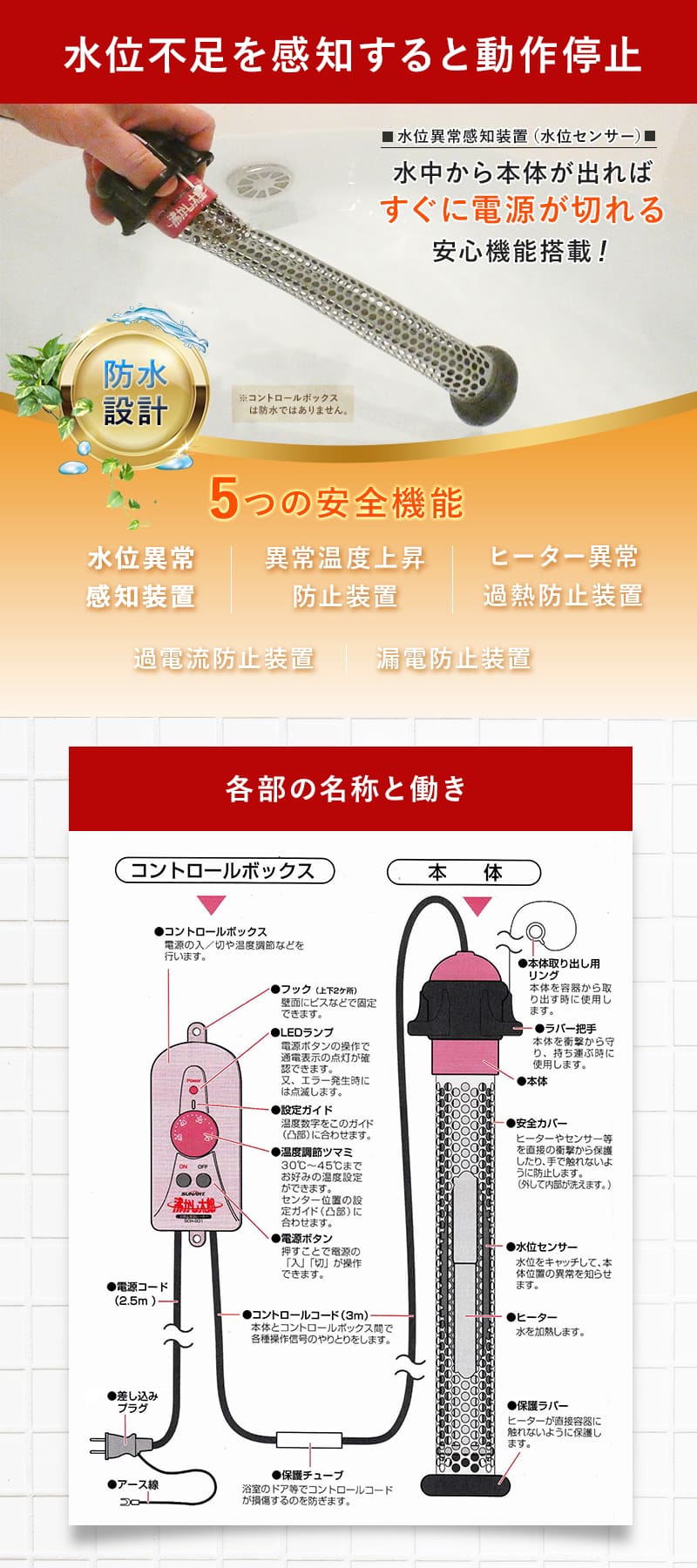 サンアート 沸かし太郎 (在庫有り) SUNART SCH-901 電気 保温ヒーター