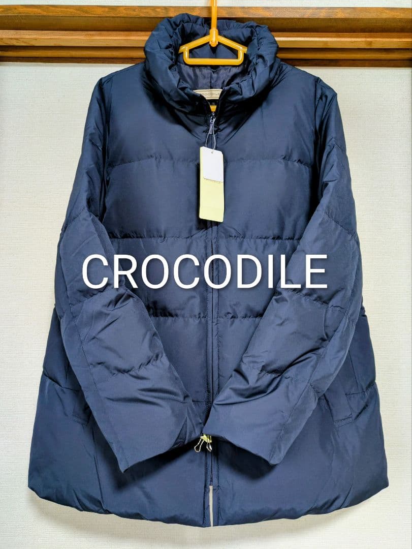 お値下げCROCODILE ダウンジャケットコートLサイズネイビー　新品タグ付き 中古・古着通販】CROCODILE (クロコダイル) ダウンジャケット ネイビー