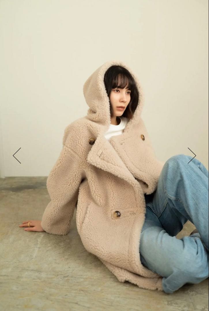 KARRY ロングボアコート ベージュ 新品未使用】KARRY ロングボアコート - メルカリ