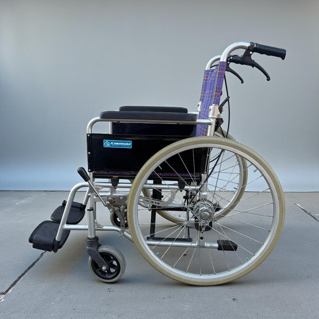 カワムラ自走式車椅子 KAJ102SB-40 ノーパンクタイヤ 背折れ介護 介助 カワムラサイクル KA102・202シリーズ KA102SB/7-40 標準車いす 介助用