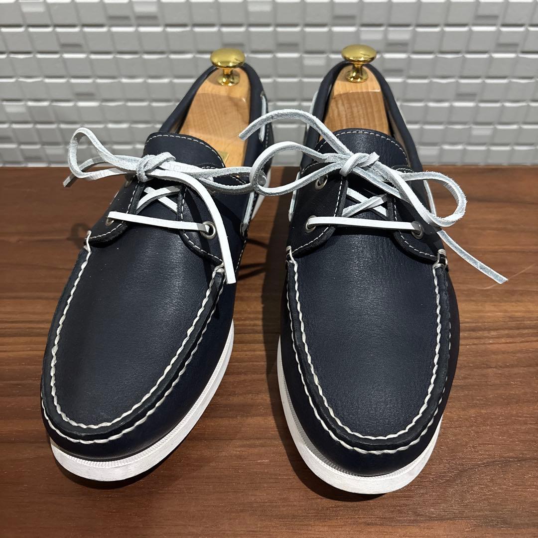 靴 REGALSTANDARDS classic boat shoes NAVY Wallis - Navy Blue Suede / Cedar Collar | Mens Boat Shoe | Barker