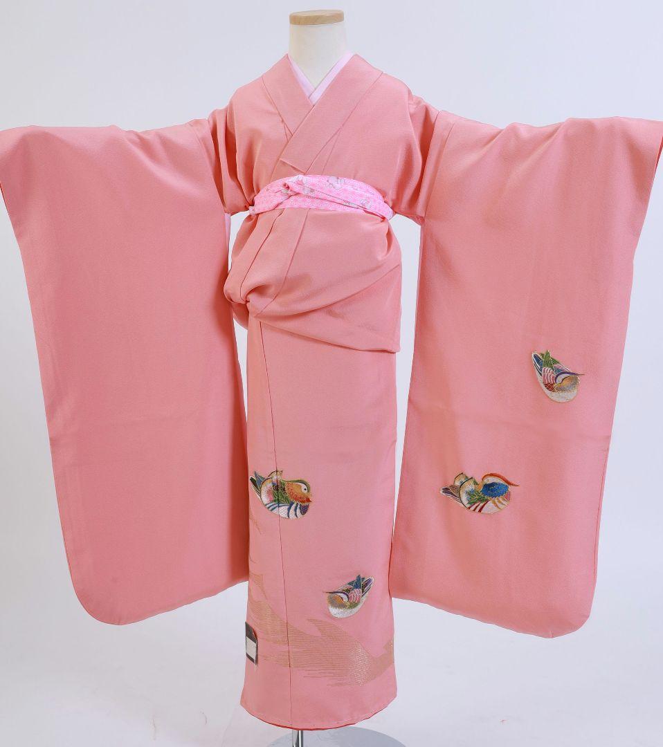 ◎新品正絹刺繍7歳着物◎7歳四つ身◎長襦袢付き 七五三 正絹絞り四つ身着物 絞り 刺繍 長襦袢セット 7歳用 七五三着物