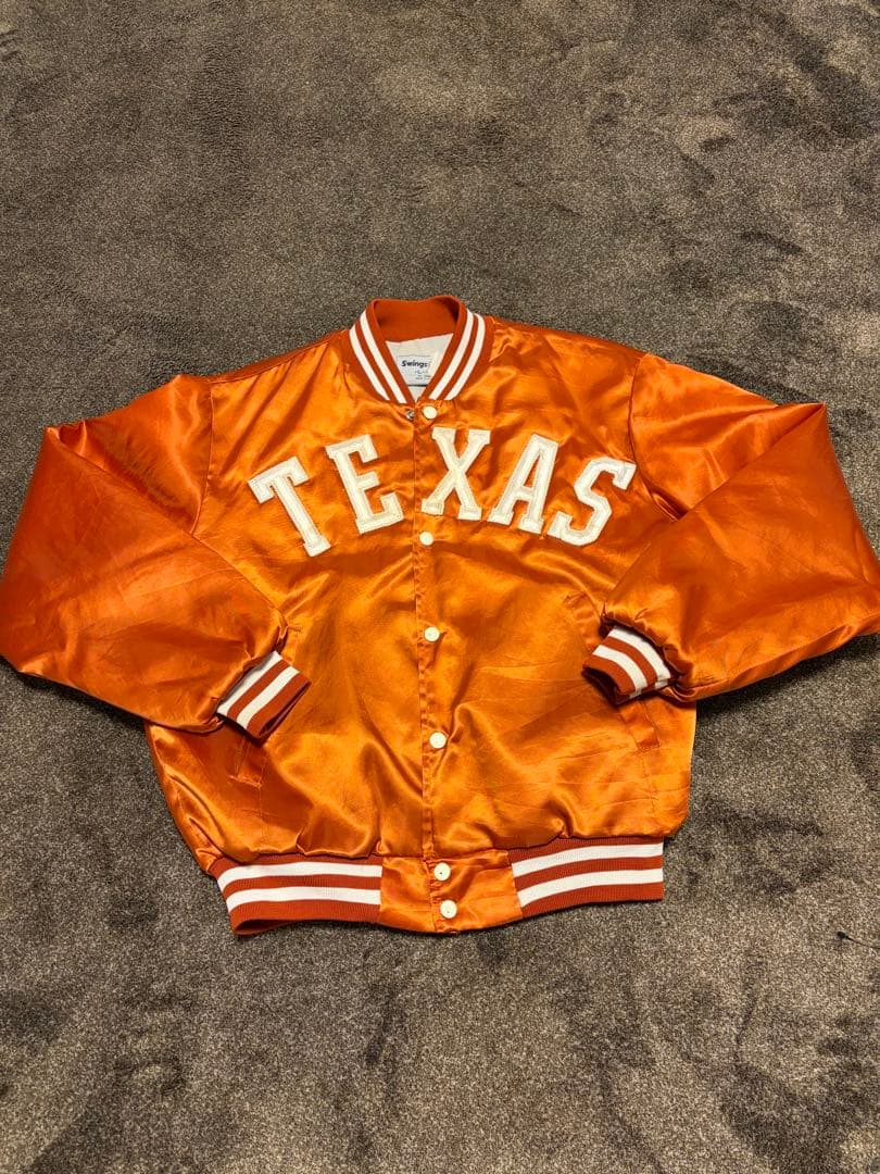 期間限定値下げ❗️Swingster TEXAS スタジャン オレンジ　アメリカ製 コールマンニッティングミルズ ( COLEMAN KNITTING MILLS ) Encinitas