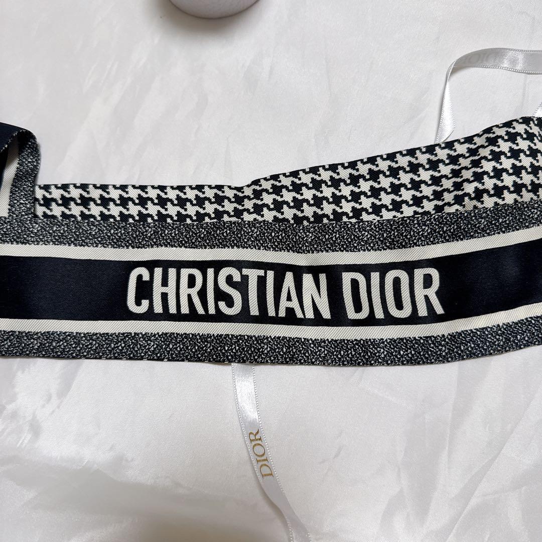 美品 dior ミッツァ 千鳥柄 スカーフ バンダナ シルク - メルカリ