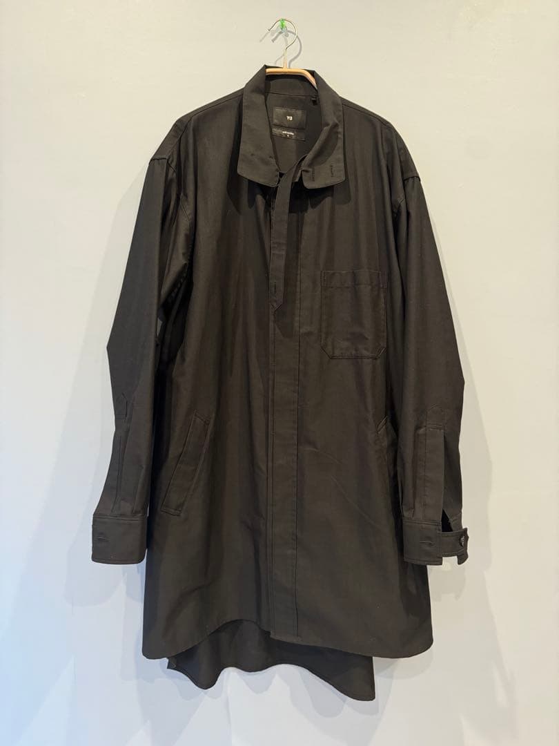 Yohji Yamamoto Y-3 ロングコート 黒 M Y-3 - Y-3 ワイスリー ダウンコート ロング ブラック ヨウジヤマモト