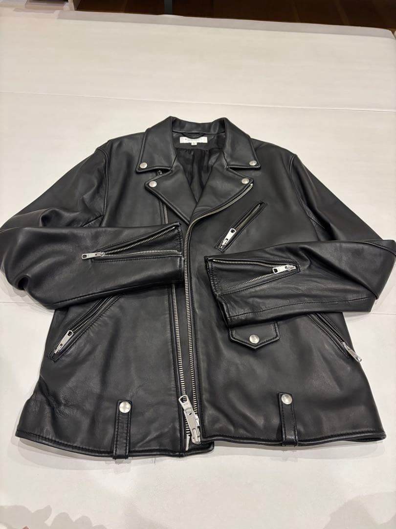ユナイデットアローズ　ビューティーアンドユース　ダブルライダース BEAUTY&YOUTH UNITED ARROWS◇ダブルライダースジャケット/S/馬革/BLK