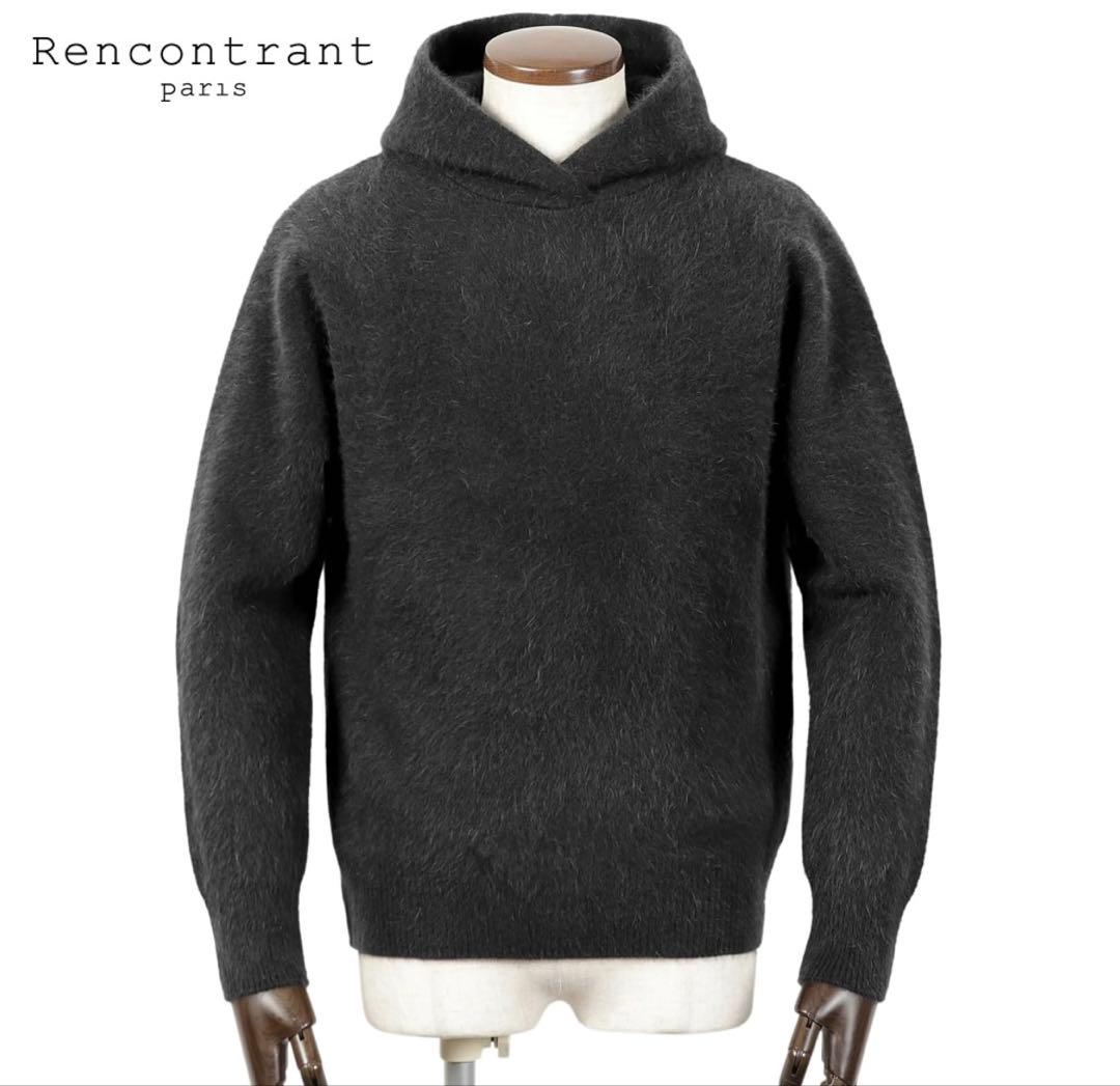 レンコントラント Rencontrant フォックスウールプルオーバーパーカー rencontrant レンコントラント フォックスウール シャギー プル