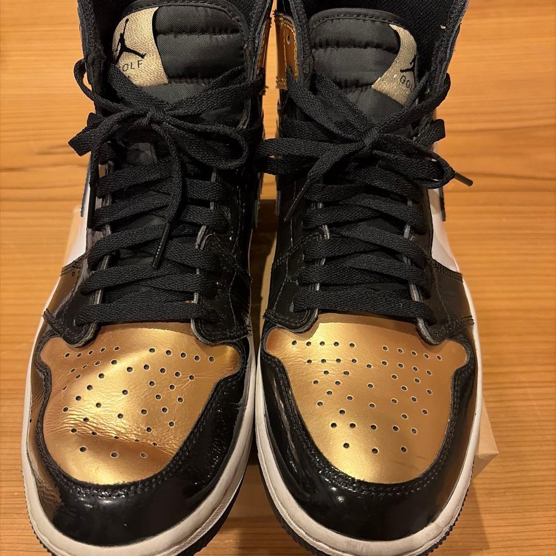 Jordan Air Jordan 1 Golf ブラック/ゴールド Nike Air Jordan 1 High Top Golf Shoes Black/Metallic Gold