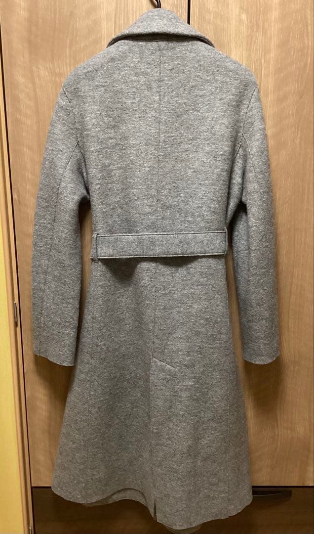 美品 23区Moessmer MILLEDJERSEYロングウールコート グレー - メルカリ
