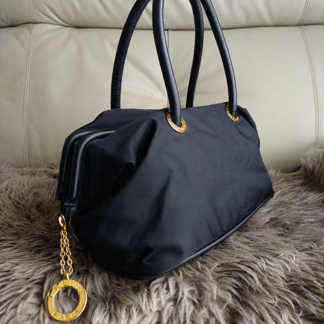 セリーヌ　CELINE　ナイロン　レザー　ハンドバッグ　入学　卒業　美品 CELINE（セリーヌ） ハンドバッグ ショルダ ーバッグ アヴァ ナイロン