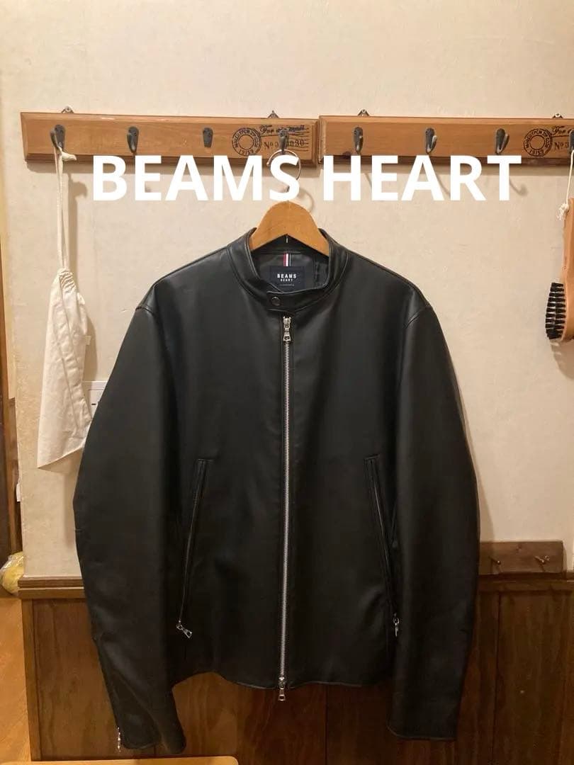 チャス様⭐︎ 美品　BEAMS HEART シングルライダースジャケット XL 61oCKEW9iML._AC_UY1000_.jpg